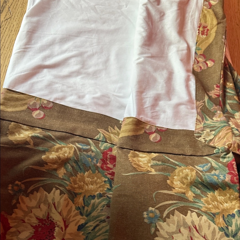 Tapestry Floral Queen Bed Skirt - Picture 2 of 3